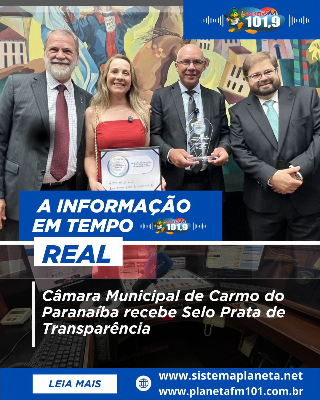 Câmara Municipal de Carmo do Paranaíba recebe Selo Prata de Transparência