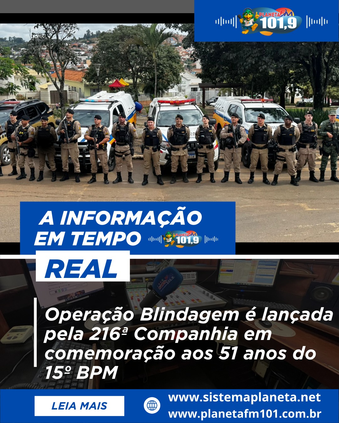 Operação Blindagem é lançada pela 216ª Companhia em comemoração aos 51 anos do 15º BPM