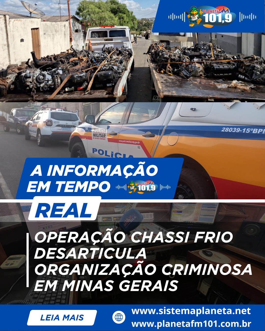 OPERAÇÃO CHASSI FRIO DESARTICULA ORGANIZAÇÃO CRIMINOSA EM MINAS GERAIS