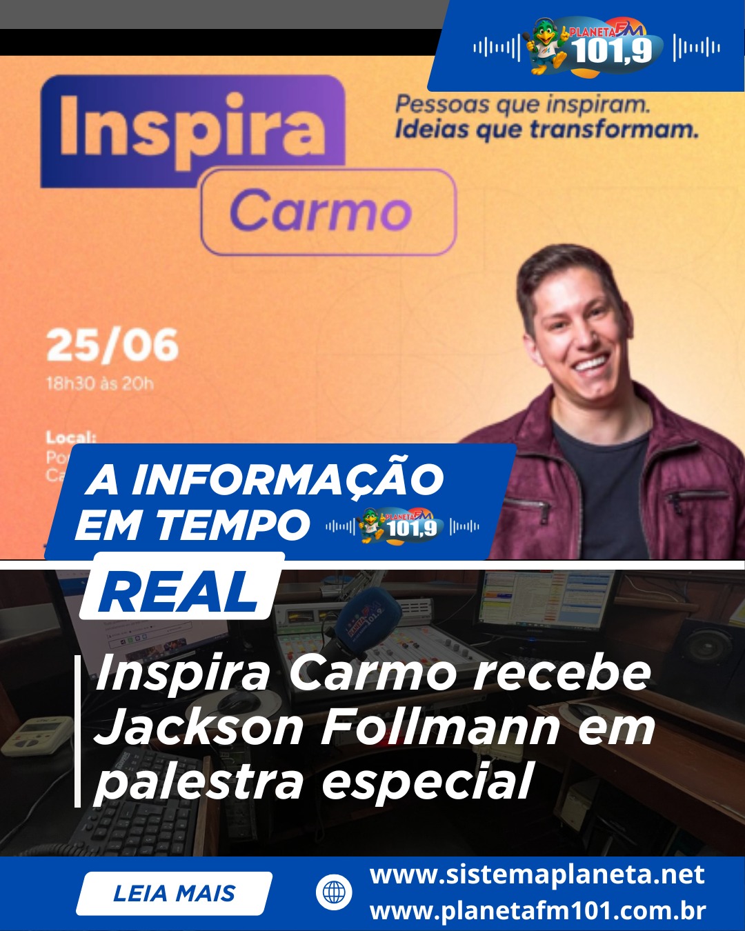 Inspira Carmo recebe Jackson Follmann sobrevivente do vôo da Chapecoense, em palestra especial