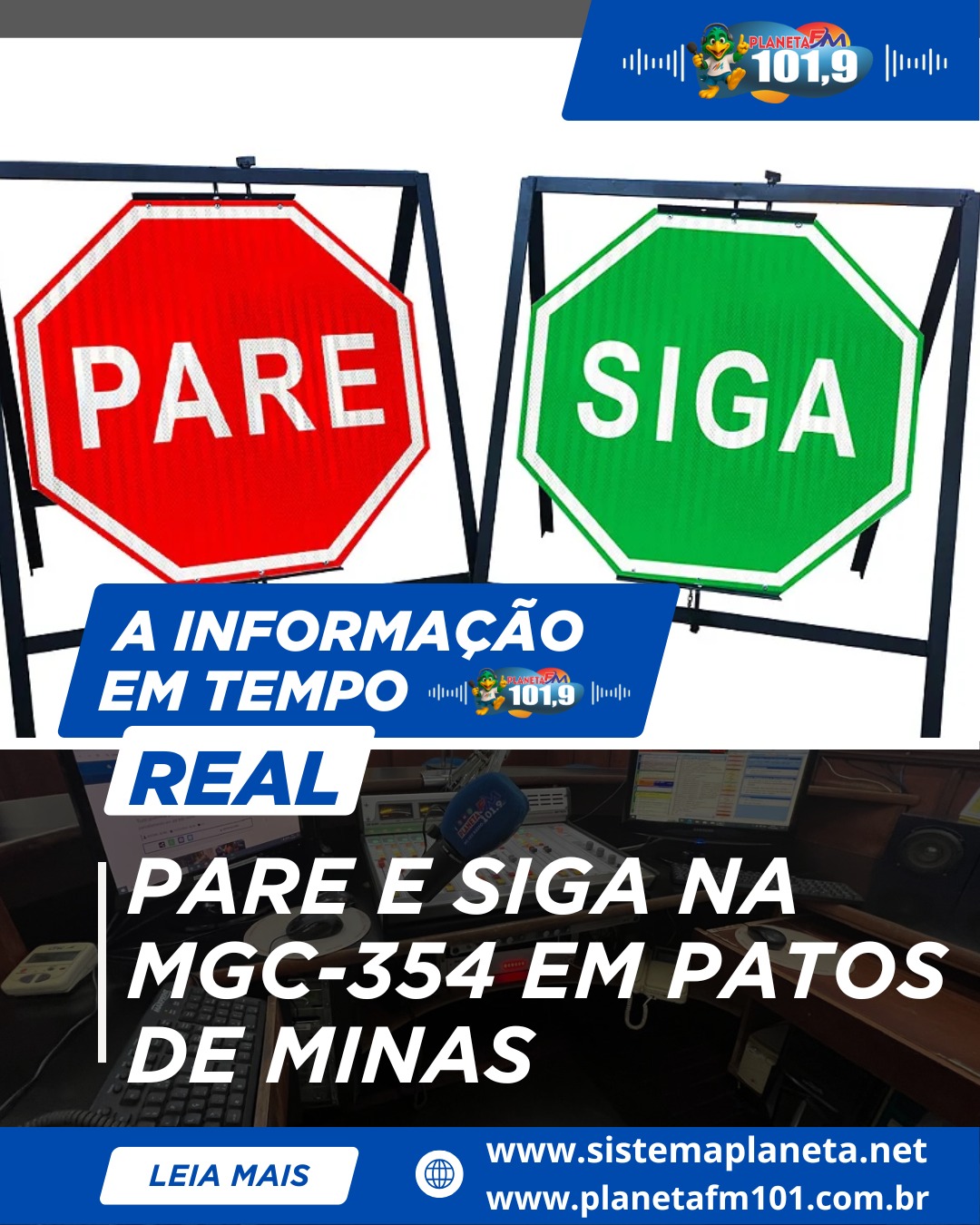 PARE E SIGA NA MGC-354 EM PATOS DE MINAS