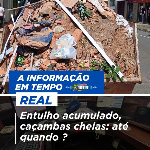 Caçambas cheias e entulho acumulado: até quando?