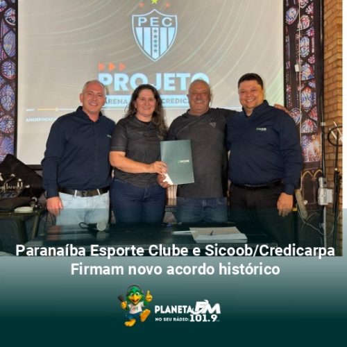 Parceria renovada e estádio Rebatizado: Paranaíba Esporte Clube e Sicoob/Credicarpa Firmam novo acordo histórico