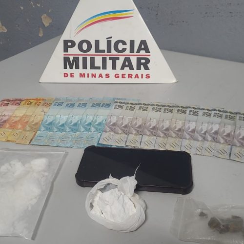 Polícia Militar prende suspeito de tráfico de drogas em Patos de Minas