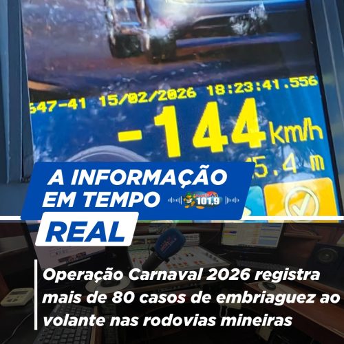 Operação Carnaval 2026 registra mais de 80 casos de embriaguez ao volante nas rodovias mineiras