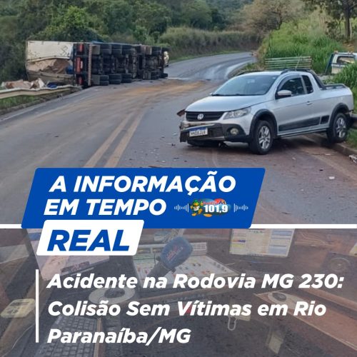 Acidente na Rodovia MG 230: Colisão Sem Vítimas em Rio Paranaíba/MG