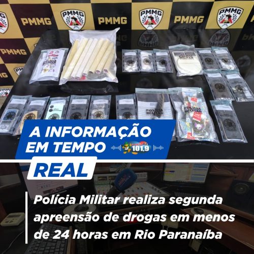 Polícia Militar realiza segunda apreensão de drogas em menos de 24 horas em Rio Paranaíba