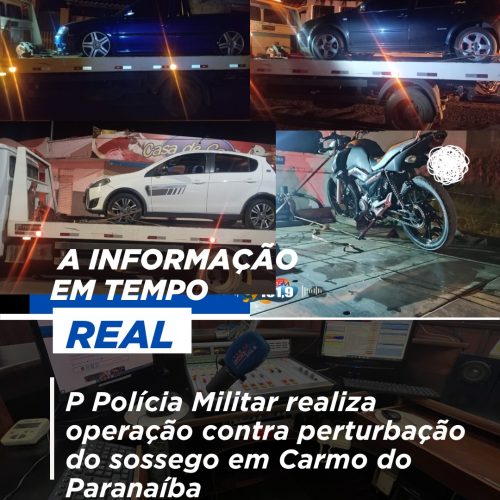 Polícia Militar realiza operação contra perturbação do sossego em Carmo do Paranaíba
