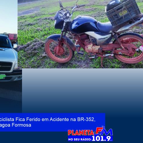 Motociclista Fica Ferido em Acidente na BR-352, em Lagoa Formosa