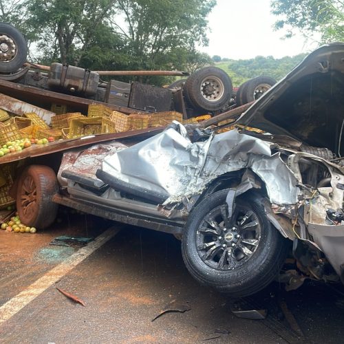 Capotamento na BR-352 Deixa Dois Feridos com Fraturas Leves