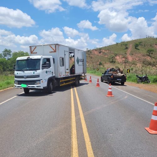 Colisão entre Caminhão e Motocicleta em Lagoa Formosa Deixa Motociclista Ferido