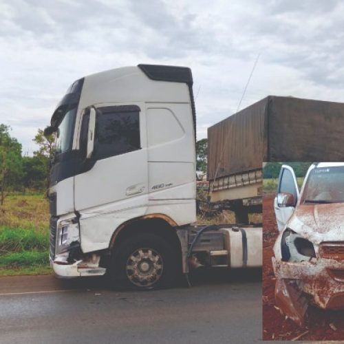 Acidente Sem Vítimas Envolvendo Caminhonete e Caminhão na Rodovia