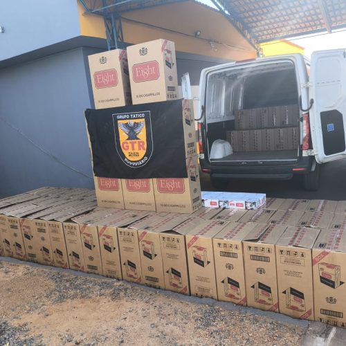 Flagrante de Contrabando: Polícia Militar Rodoviária Apreende Grande Quantidade de Cigarros Paraguaio