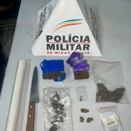 Polícia Militar prende jovem de 20 anos por tráfico de drogas em Patos de Minas
