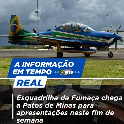 Esquadrilha da Fumaça chega a Patos de Minas para apresentações neste fim de semana