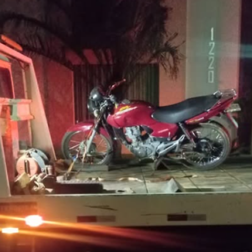 Polícia Militar apreende motocicleta irregular durante patrulhamento em Carmo do Paranaíba