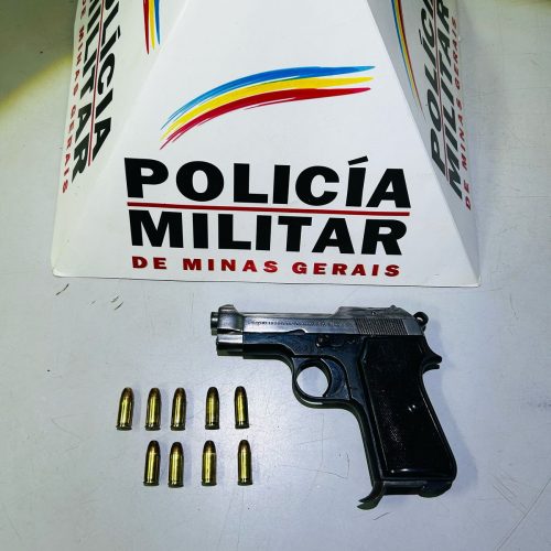 Polícia Militar apreende pistola e prende dois homens no bairro Planalto, em Patos de Minas