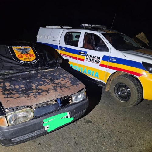 Veículo Furtado é Recuperado Pela Polícia Militar Rodoviária na MG-410