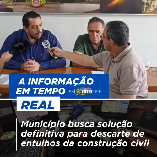 Município busca solução definitiva para descarte de entulhos da construção civil