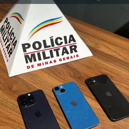 Polícia Militar prende dupla por roubo de celulares em São Gotardo e recupera os aparelhos