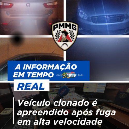 Veículo clonado é apreendido após fuga em alta velocidade